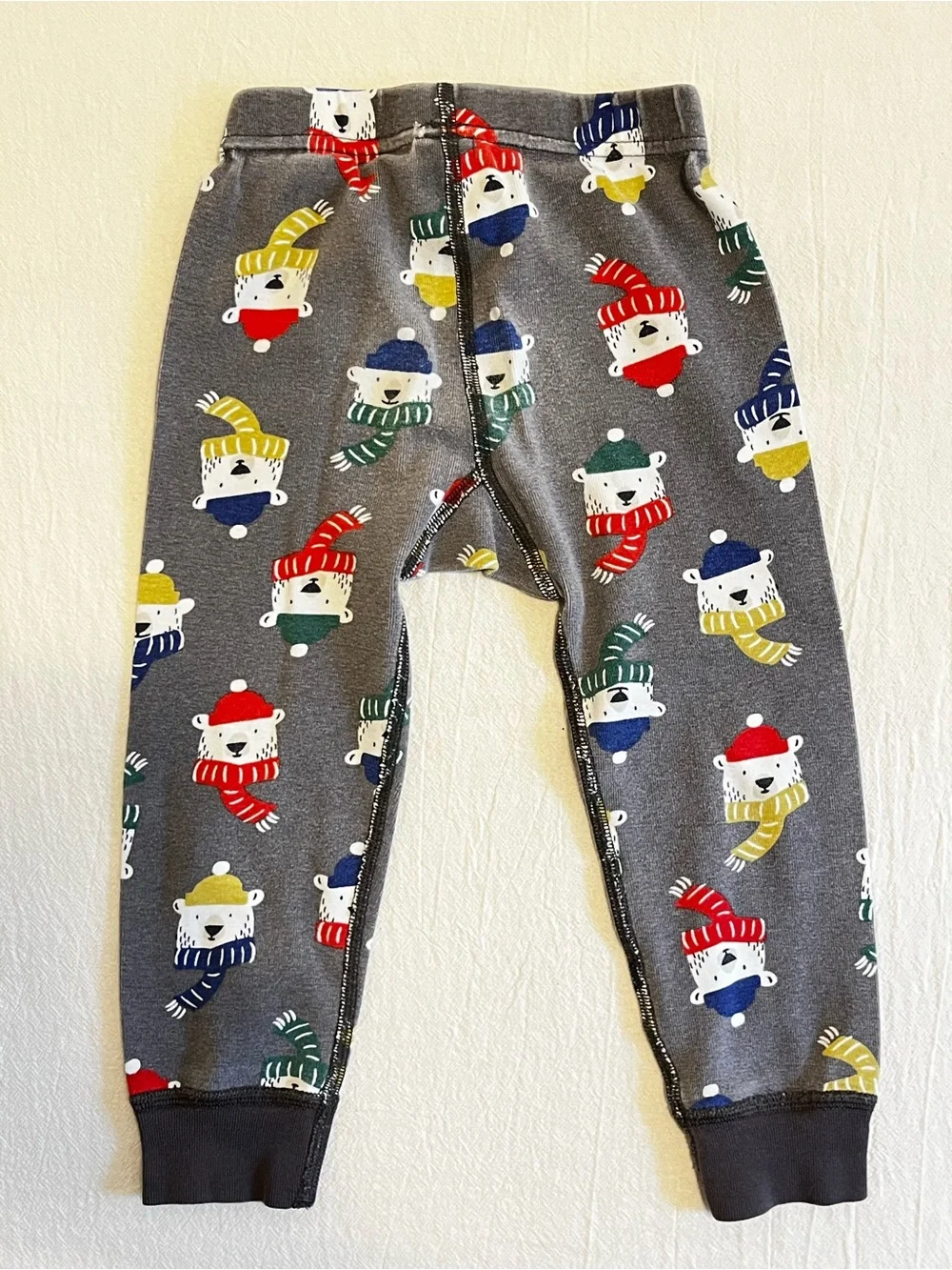 Hanna Andersson Organic Cotton Pajama Set Polar Bear Toddler 3T Gray Unisex